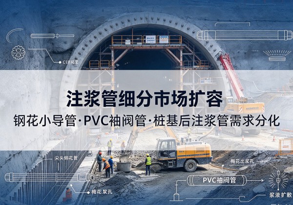 自流井注浆管细分市场扩容，隧道钢花小导管、PVC 袖阀管、桩基后注浆管需求分化